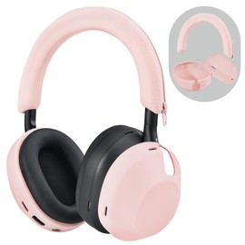 Silicone Case for Sony WH-1000XM5, Sony xm5 Wireless Headphones Protective case Cover (Pink 1)