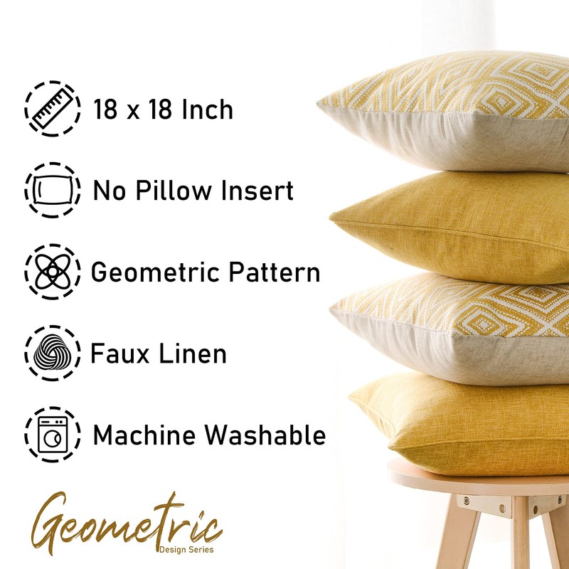 HPUK Fundas Decorativas para Cojines, Juego de 4 Fundas de