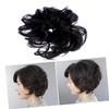 WOONEKY Wavy Hair Bun Extension Scrunchie 2-Piece Set Elastic Curly