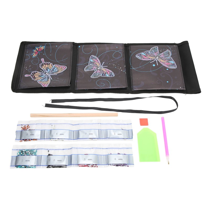 Wall Hanging Storage Bag DIY Diamond Printed Butterflies Storage Bag