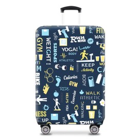 Harvish Impex Navy Blue Polyester Fabric Small Protective Luggage Cover | Small Protective Luggage Cover Without Suitcase, navy blue, Small, Luggage Cover