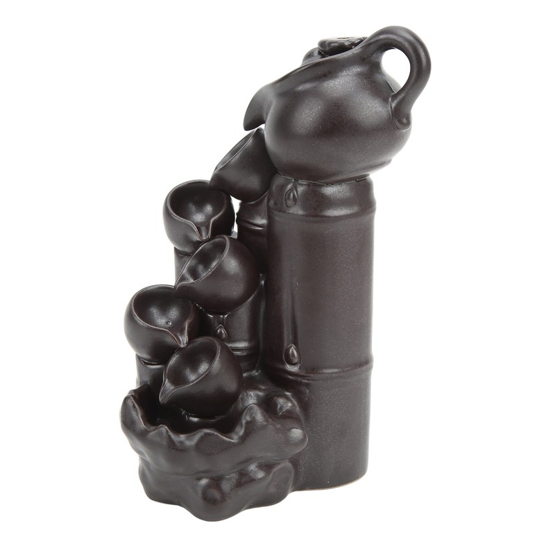 Waterfall Incense Burner Teapot Design Serene Ambience Relieve Anxiety Aid