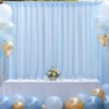 10x10 Blue Tulle Backdrop Curtains for Parties, Sheer Backdrop Curtain