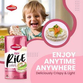 Haddar Multigrain Chia Seeds & Quinoa Rice Cakes, 4.2oz (3 Pack) | All Natural, Gluten Free, Vegan, Non GMO, Low Fat, Low Calorie, Zero Sugar