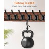 Optish Black Coat Hooks Wall Mount, Wall Hooks for Hanging