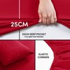 Moonlight Bedding Super King Fitted Sheet Red - Premium 25cm