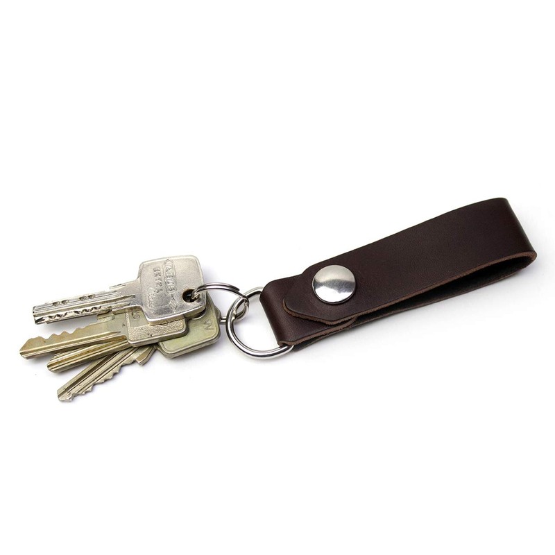 Pack & Smooch Leather Key Fob, Leather Lanyard, Handmade in