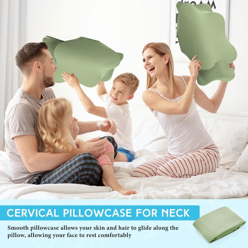 Hahafelt Cooling Cervical Neck Pillowcase Cover (Only Pillow Case) Ergonomic