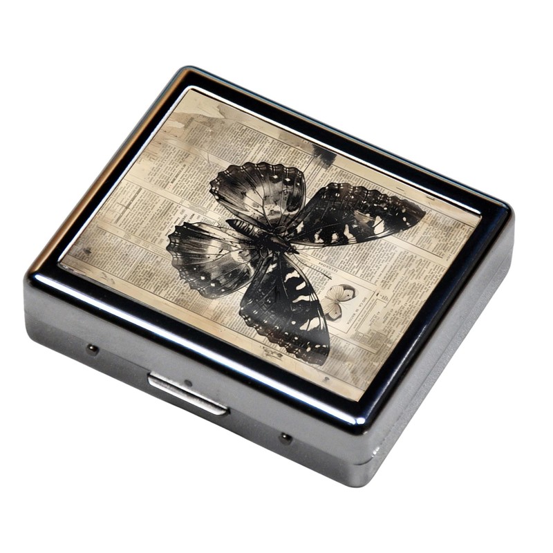 Shuangyi 7 Days Chromed Shiny Silver Pill Organizer with Mirror