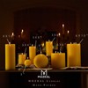 MOZEAL 3" x 6" Hand-Poured Unscented Candle,Dripless Pillar Candle Set