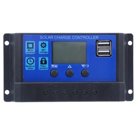 Solar Panel Controller LCD Display Battery Charge Control Dual USB Output 12V/24V 20A