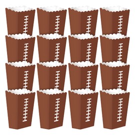 Football Party Large Snack & Popcorn Boxes, 7 1/2"H x 3 1/2"W x 2 1/4"D (Serves 16)
