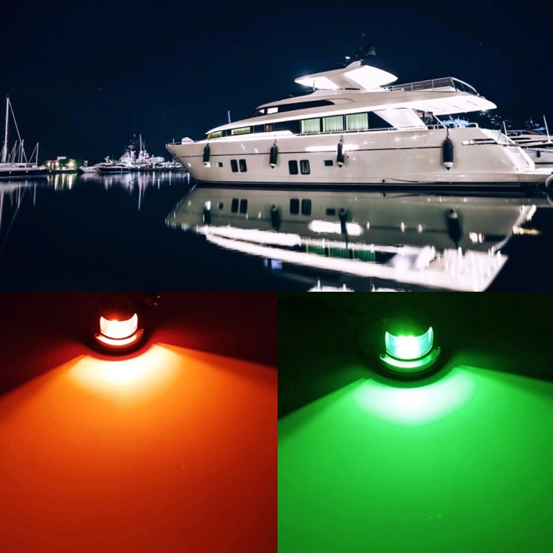 YCY 16 LED Navigation Marine Light 2Pcs Bow Boat 12V