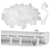 com-four® 50 x gutter hooks for fairy lights, plastic rain