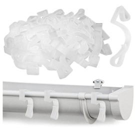 com-four® 50 x gutter hooks for fairy lights, plastic rain gutter hooks, attachment for Christmas outdoor lighting, fairy lights holder