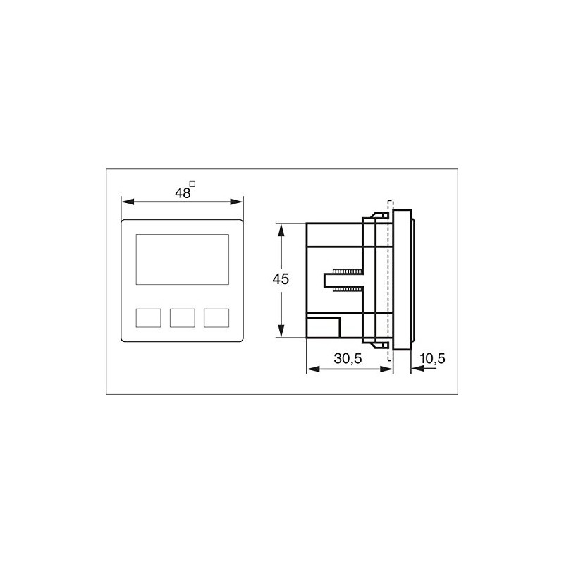 müller TC14.21 230V 50-60Hz, Digitaler Timer für den Schalttafeleinbau