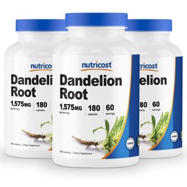 Nutricost Dandelion Root 525mg, 180 Capsules (3 Bottles) - 1575mg Serving, Non-GMO, Gluten Free