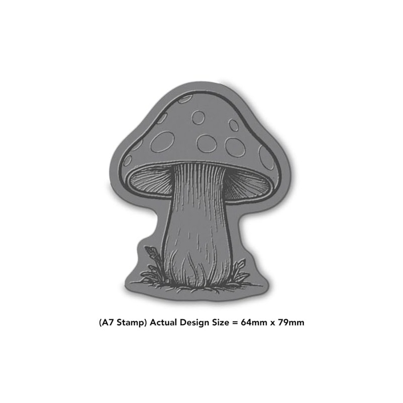 A7 'Toadstool Mushroom' Unmounted Rubber Stamp (RS00052511)