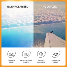 Cyxus Sunglasses for Men Polarized Sunglasses for Men Aviator Sunglasses UV400 Protection for Driving Golf Fishing Blue 1035