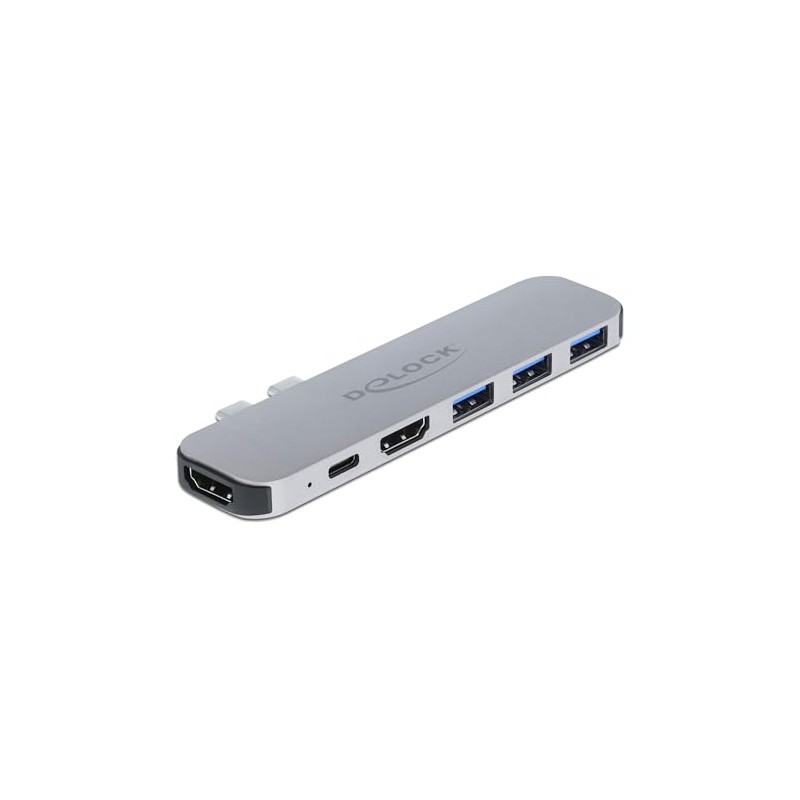 Delock USB C HUB for MacBook, 6-in-1, USB-C Adapter, Thunderbolt