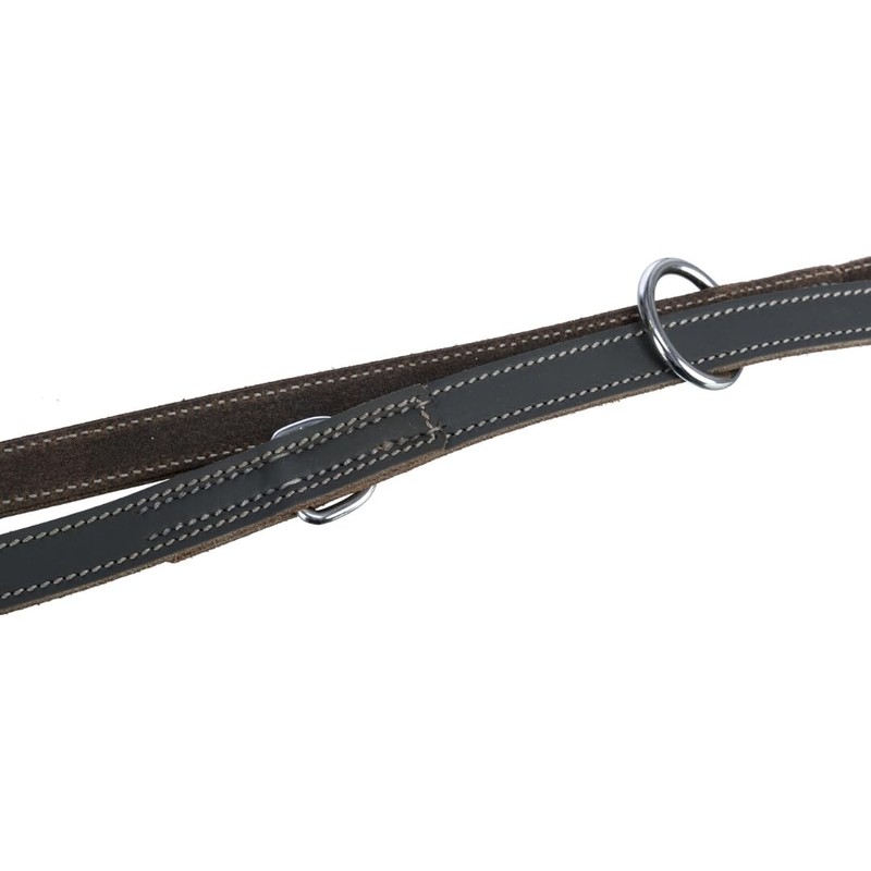 Rustic fatleather adjustable Dog Leash, L–XL: 2.00 m/25 mm, grey