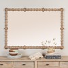 Creative Co-Op Pine Wood Beaded Dowel Wall Mirror, Distressed