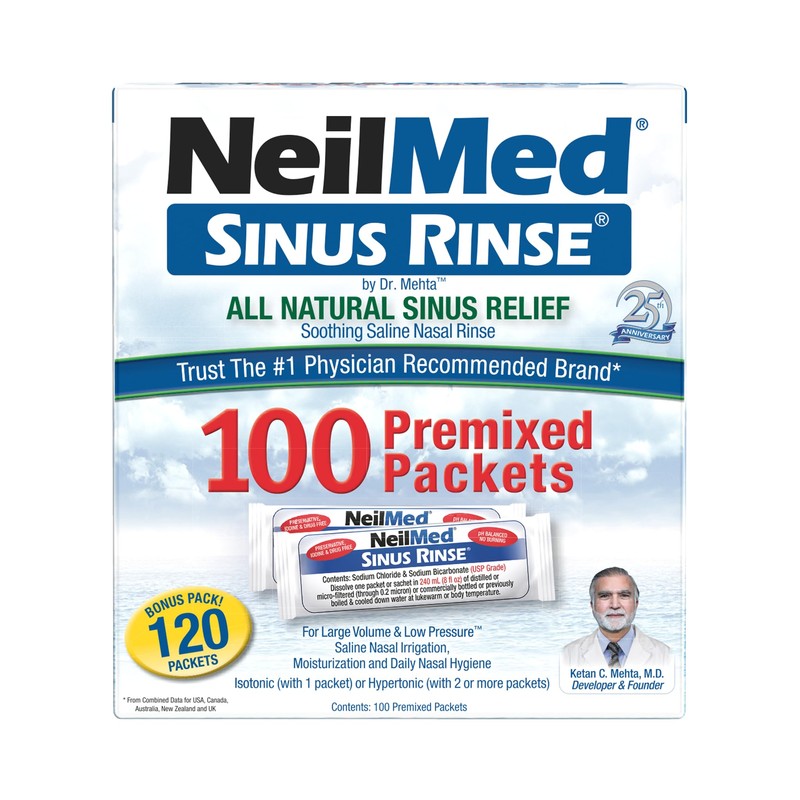 NeilMed Sinus Rinse Premixed Refill Packets 100 ct.