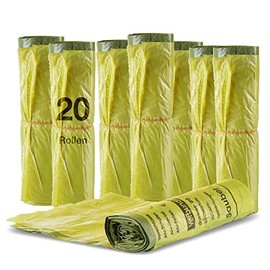 BigDean 20 Rollen Gelber Sack, Gelbe S√§cke 90 Liter HDPE Gelb 13 St√ºck pro Rolle, insgesamt 260 St√ºck - ca. 60x87 cm plus 5 cm Umschlag 15my - Ideal f√ºr M√ºlltonnen, M√ºlleimer und K√∂rbe