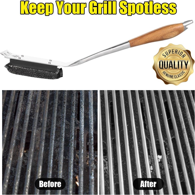 XUDAKAIXIN BBQ Replaceable Scraper Cleaning Head, Durable for Cast Iron