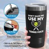 Tennis Black Ringneck Tumbler 20oz - use my tennis voice