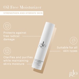 Glo Skin Beauty Oil Free Moisturizer - Lightweight Moisturizing Face Cream Powered by Hyaluronic Acid & Algae Extract for a Balanced, Conditioned & Clear Complexion