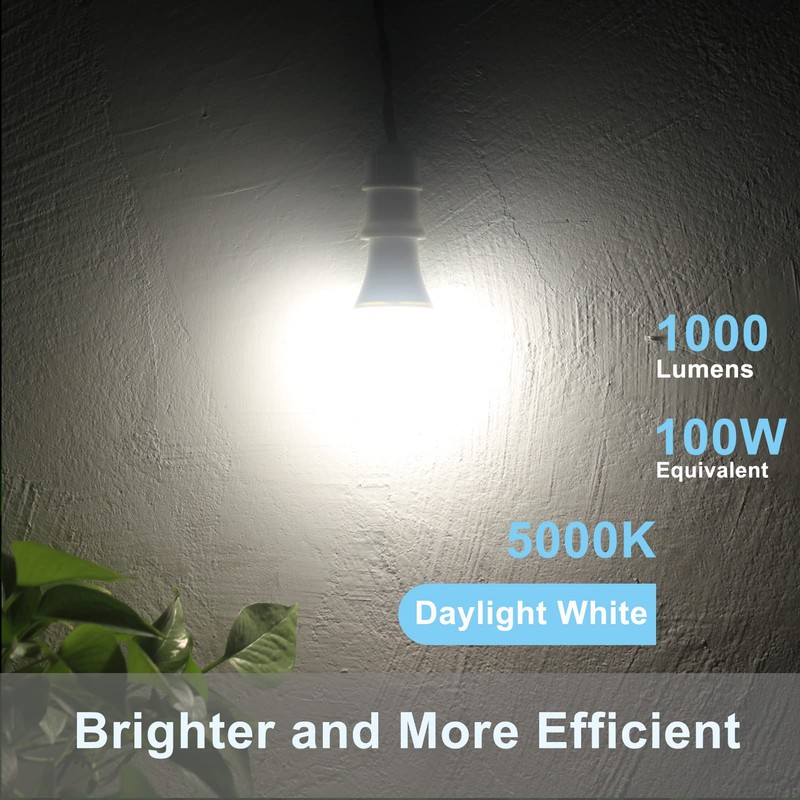 Qualilux Dusk to Dawn Light Bulbs 1000 Lumen, Daylight, LED