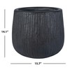 SAFAVIEH Outdoor - Francia Black Concrete Ficonstone Planter Pot with