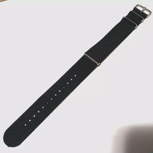 Unbranded New Fits any 24mm Black Nylon Simple & Easy