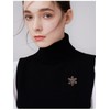 Christmas Winter Snowflake Brooch,Xmas Snowflake Brooch Pin Crystal Elegant Decorative