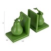 Creative Co-Op 2-Piece Cast Metal Pear Bookends, Green