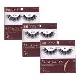 i-Envy 3 Pairs False Eyelashes C Curl Natural Lashes Salon Lash Extension Effect