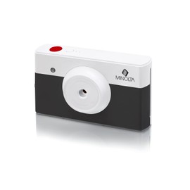 Minolta MNCP10-CH Instapix 2 in 1 Instant Print Digital Camera & Bluetooth Printer (Charcoal) + Camera Bag + Diginerds Microfiber Cleaning Cloth