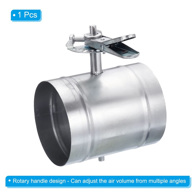 PATIKIL 5" HVAC Duct Manual Volume Damper, Metal Adjustment Airflow