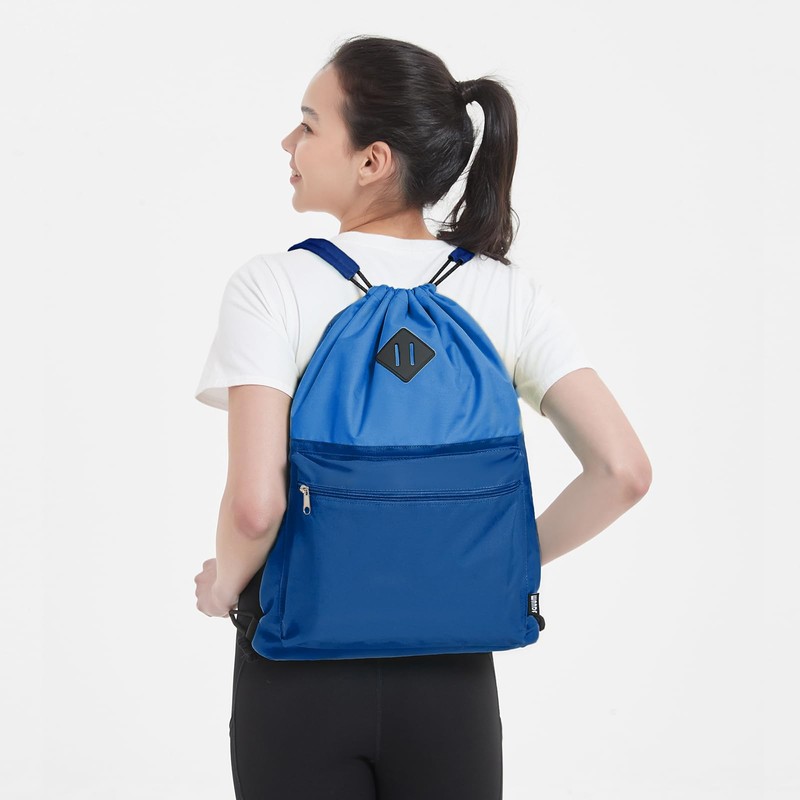 WANDF Drawstring Backpack, Sports Gym Bag with Wet Pocket, Water