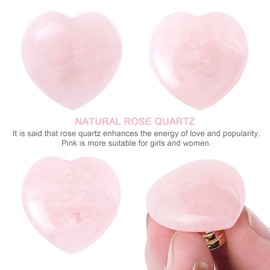 Malimali 4pcs Rose Quartz Heart Cabinet Knobs, Pink Crystal Dresser Drawer Pulls and Knobs for Girls, Cute Gold Knobs for Bifold Closet Door Cupboard Kitchen Bathroom