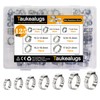 125PCS Single Ear Hose Clamps 7-21mm Sizes 304 Stainless Steel