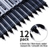 Liquid Ink Rollerball Pens, 12 Pack 0.5mm Stick Ballpoint Black