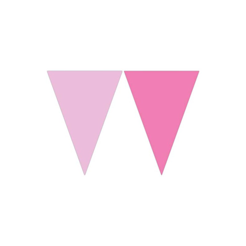 Procos 89507 Bunting Pink Size 230 x 25 cm Hanging