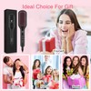 Enhanced Ceramic Hair Straightener Brush by MiroPure, 2-in-1 Ionic Straightening