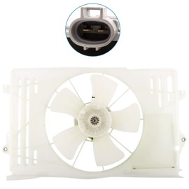 BOXI 620-630 Radiator Cooling Fan Assembly Fit for Pontiac Vibe 2003-2008 for Toyota Corolla 2003-2008 Matrix 2003-2008 ONLY 1.8L Engine 16361-0D090