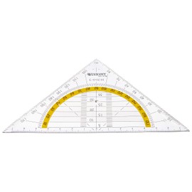 Westcott Geometric Triangle Plastic Transparent Flexible/Break-Proof (E-10132 00) 14 cm (1 Stück)