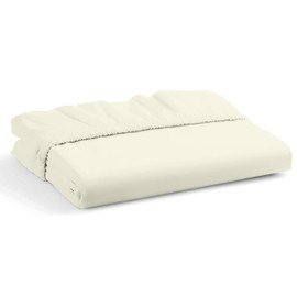 Fitted Sheet 40cm Deep Bed Sheet Single Size 90X190CM Cream Hotel Quality MICROFIBRE (Cream, Single)