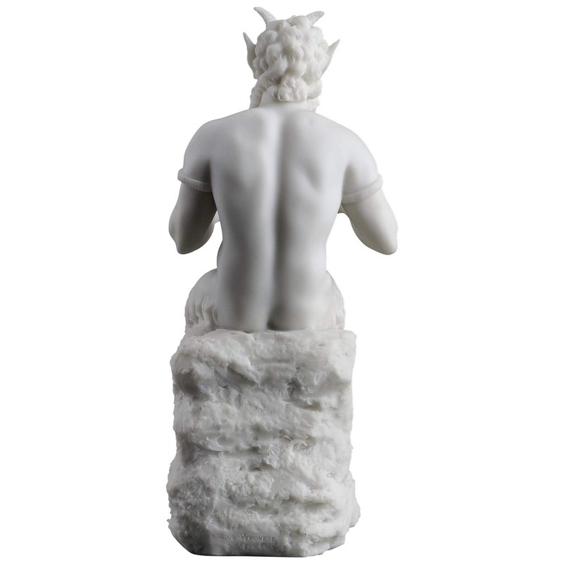 JFSM INC. Pan Playing Flute on Rock Statue - Greek