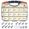 830Pcs M6 M8 M10 Flange Metric Bolt Assortment, Flanged Hex